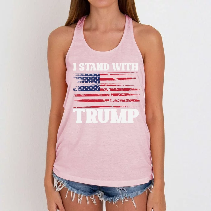 Pro Trump Supporter Trump Gift I Stand With Trump Gift Women's Knotted Racerback Tank