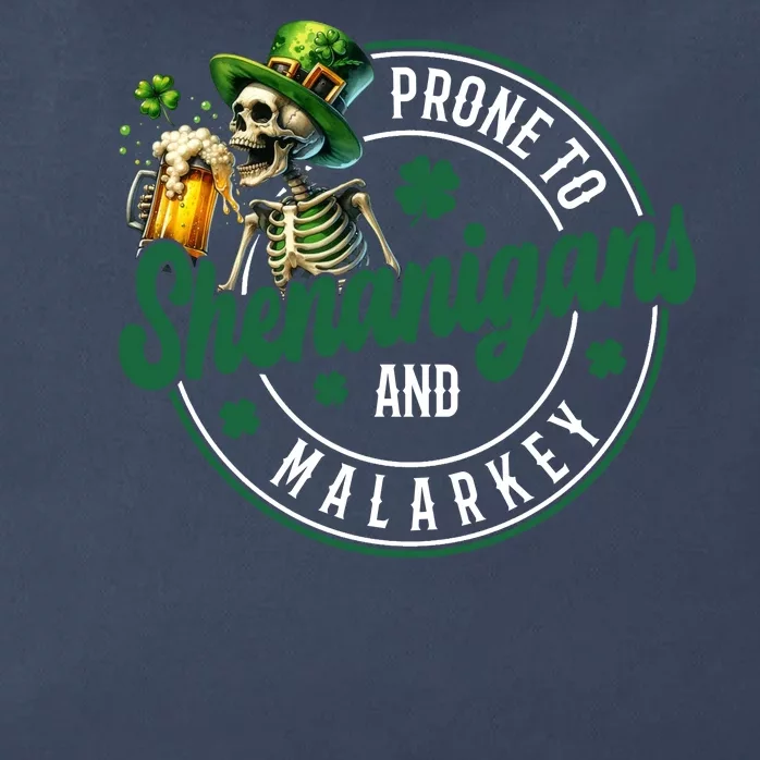 Prone To Shenanigans And Malarkey St Patricks Day Zip Tote Bag