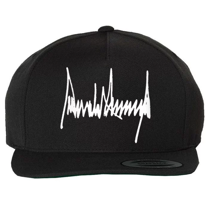 President Trump Signature Wool Snapback Cap