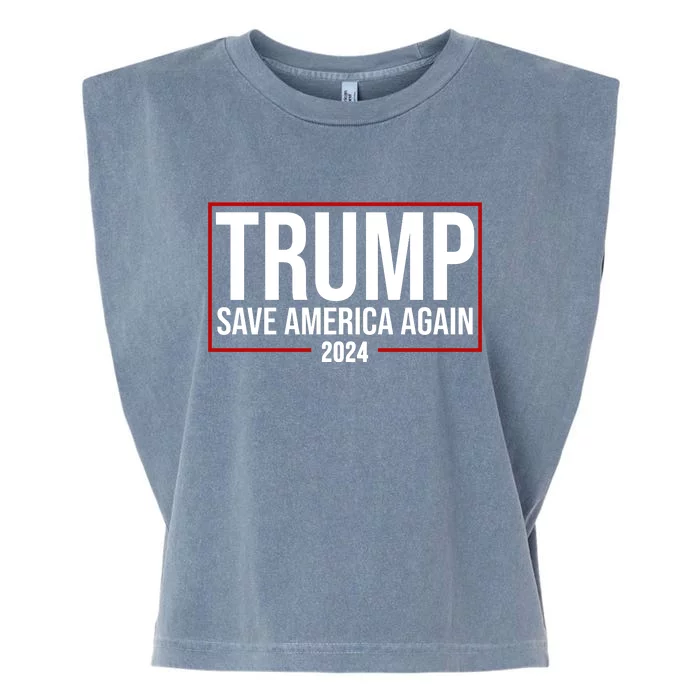 Pro Trump Save America Again 2024 Election Garment-Dyed Women's Muscle Tee