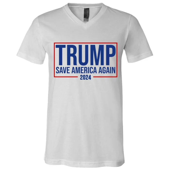 Pro Trump Save America Again 2024 Election V-Neck T-Shirt