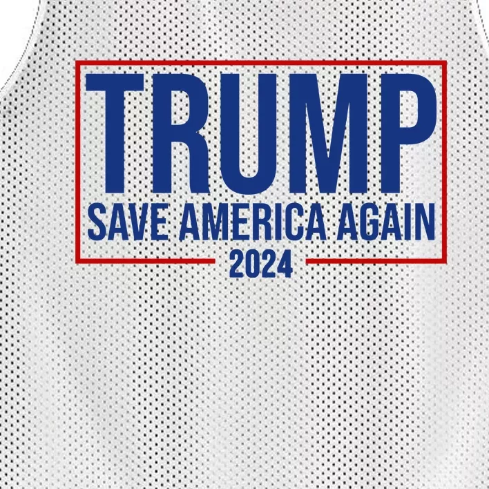 Pro Trump Save America Again 2024 Election Mesh Reversible Basketball Jersey Tank