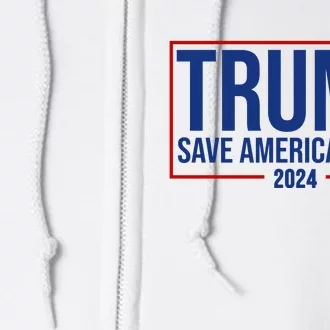 Pro Trump Save America Again 2024 Election Full Zip Hoodie