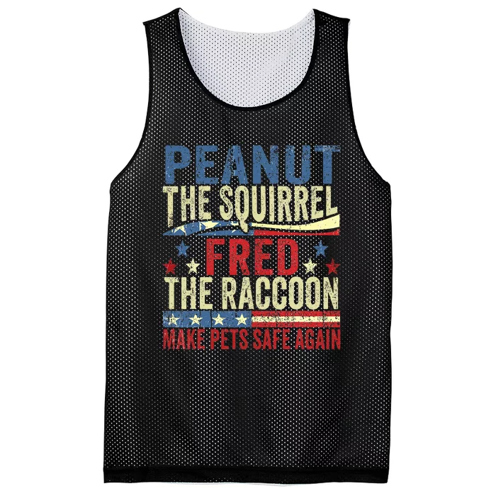 Peanut The Squirrel & Fred The Raccoon Make Pets Safe Again Mesh Reversible Basketball Jersey Tank