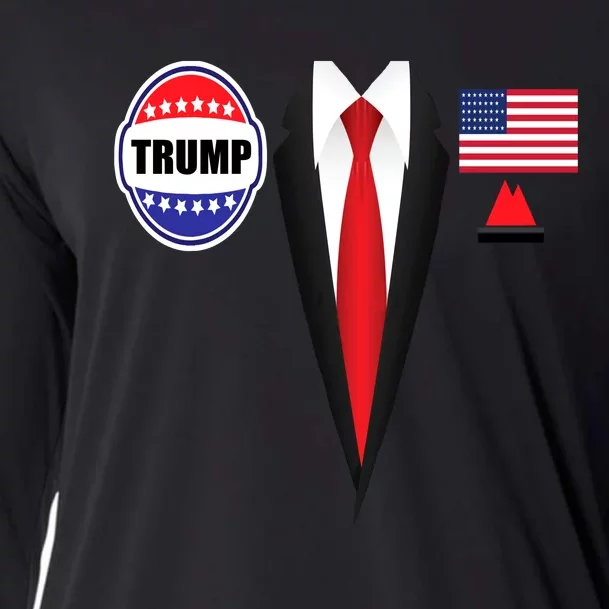 President Trump Shirt Suit Halloween Lazy Costume Flag Cooling Performance Long Sleeve Crew