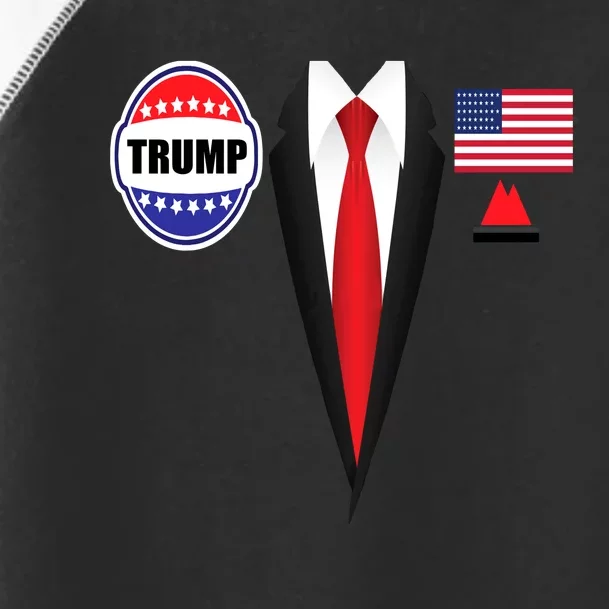 President Trump Shirt Suit Halloween Lazy Costume Flag Toddler Fine Jersey T-Shirt