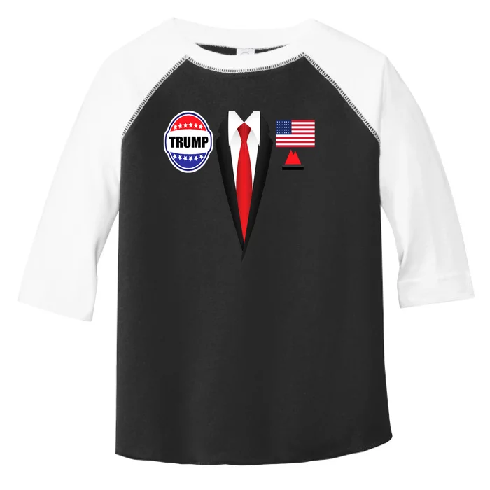 President Trump Shirt Suit Halloween Lazy Costume Flag Toddler Fine Jersey T-Shirt