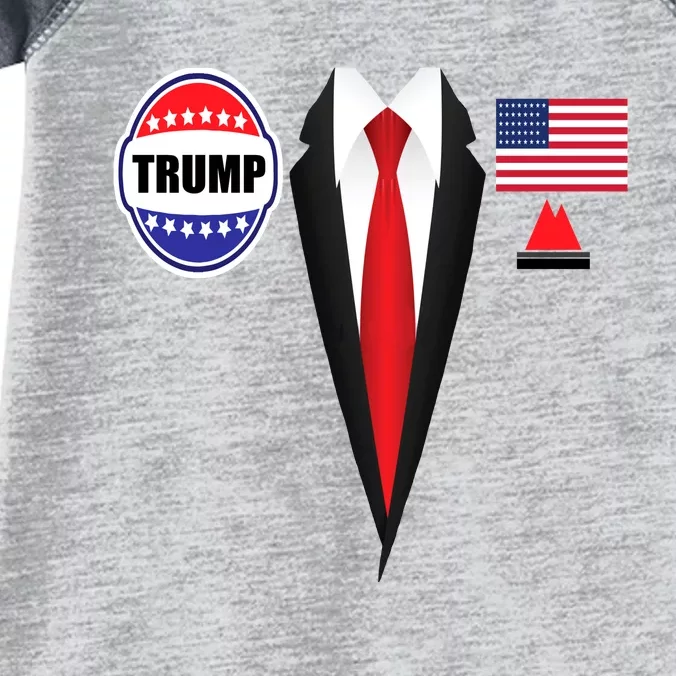 President Trump Shirt Suit Halloween Lazy Costume Flag Infant Baby Jersey Bodysuit