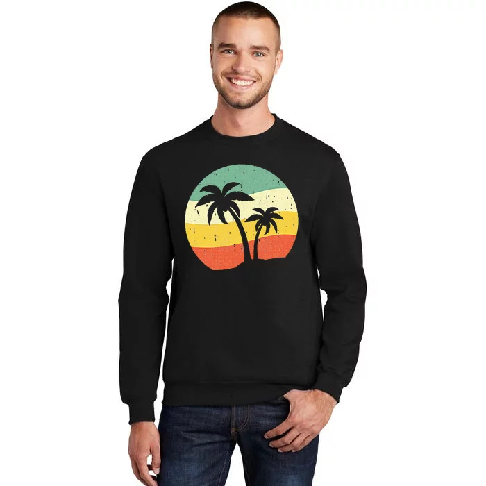 Palm Tree Summer Retro Sunshine Summer Vacation Sweatshirt