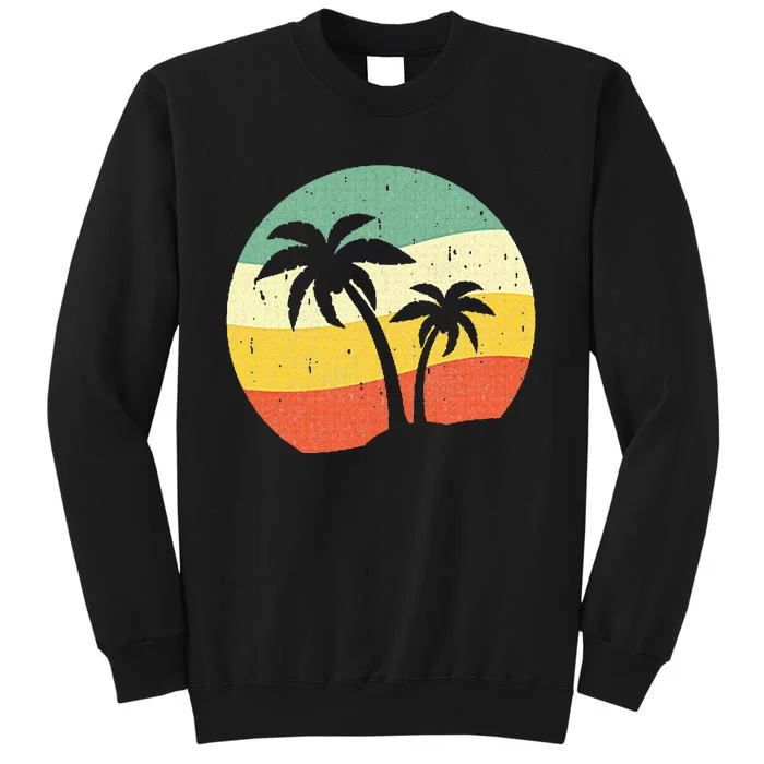 Palm Tree Summer Retro Sunshine Summer Vacation Sweatshirt