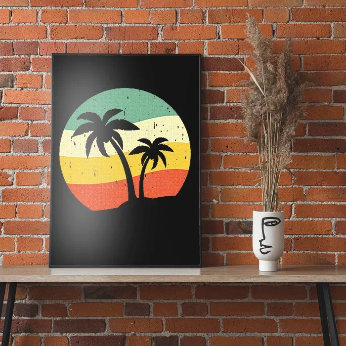 Palm Tree Summer Retro Sunshine Summer Vacation Poster