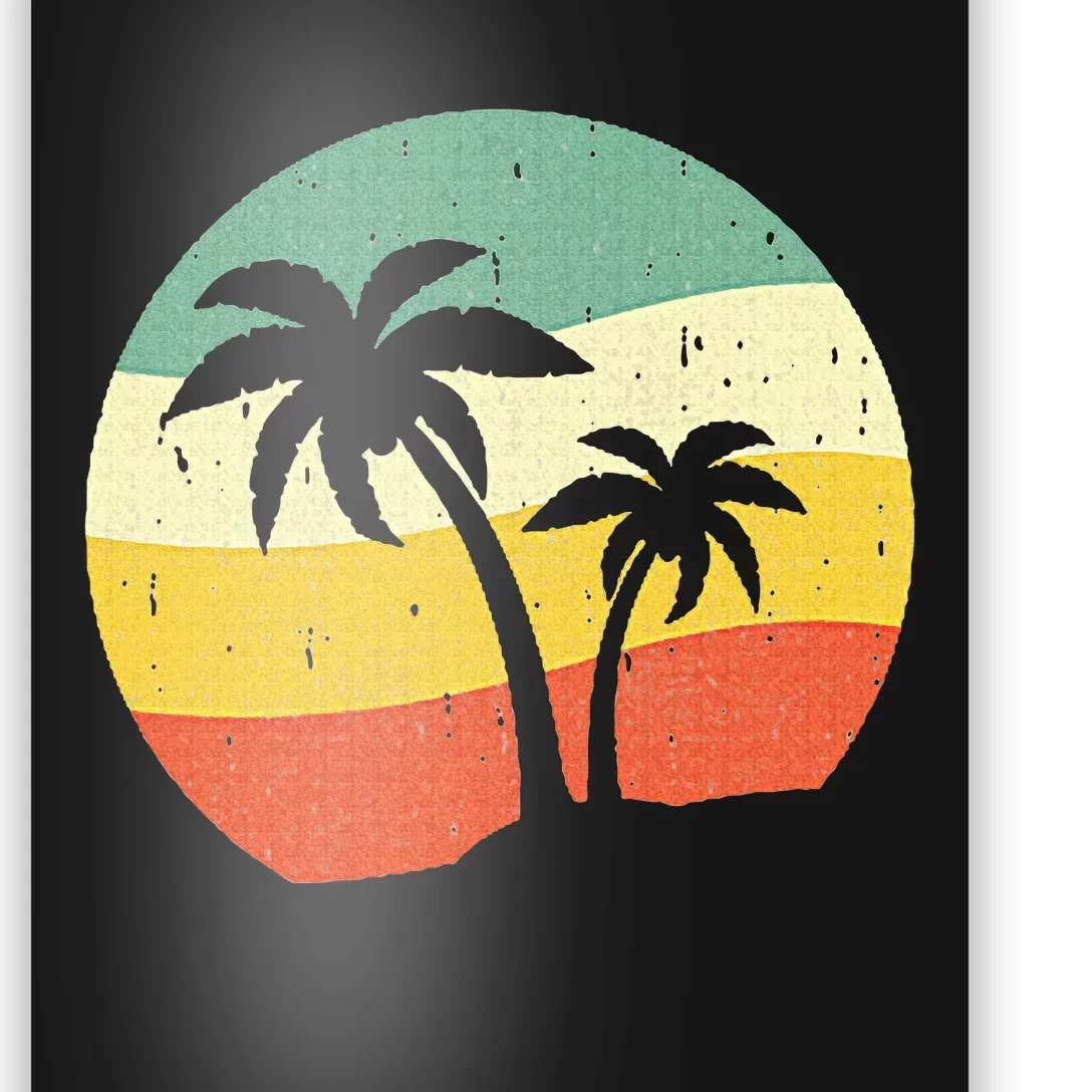 Palm Tree Summer Retro Sunshine Summer Vacation Poster