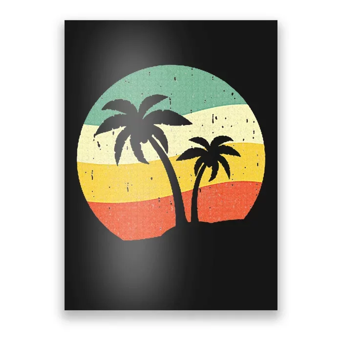 Palm Tree Summer Retro Sunshine Summer Vacation Poster