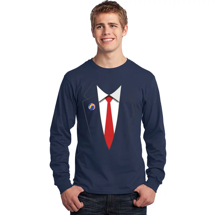 President Trump Suit US President Easy Costume Long Sleeve Shirt