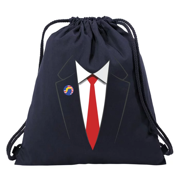 President Trump Suit US President Easy Costume Drawstring Bag