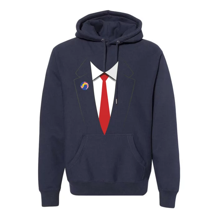 President Trump Suit US President Easy Costume Premium Hoodie