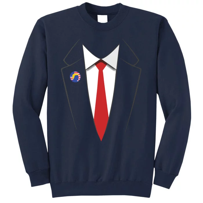 President Trump Suit US President Easy Costume Tall Sweatshirt