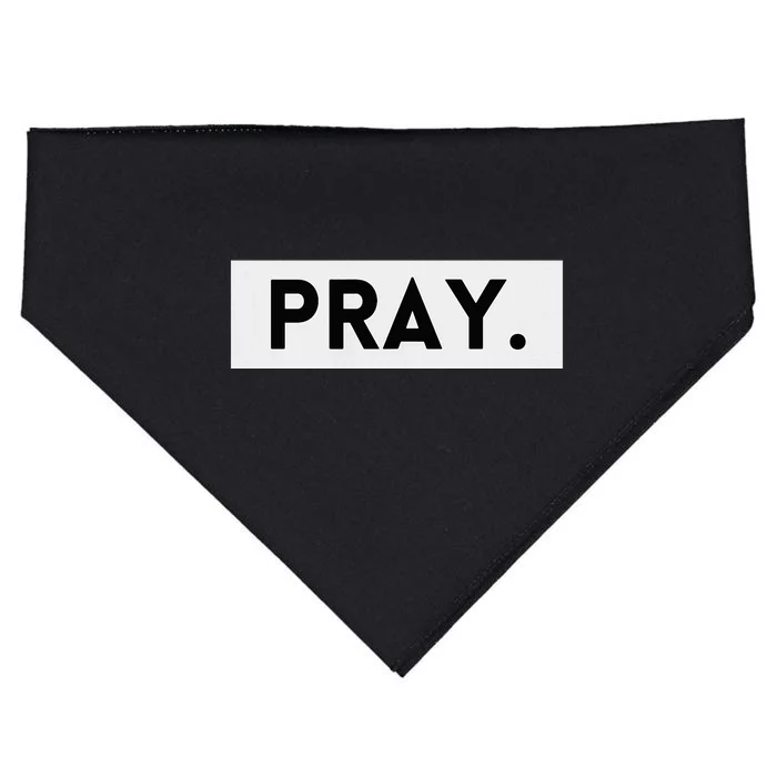 Pray Trendy Spiritual Christian USA-Made Doggie Bandana