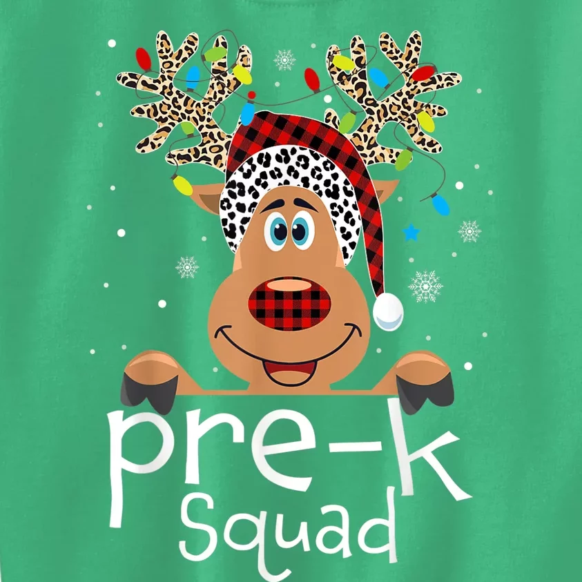 Pre-K Teacher Squad Reindeer Funny Teacher Christmas Xmas Kids Sweatshirt