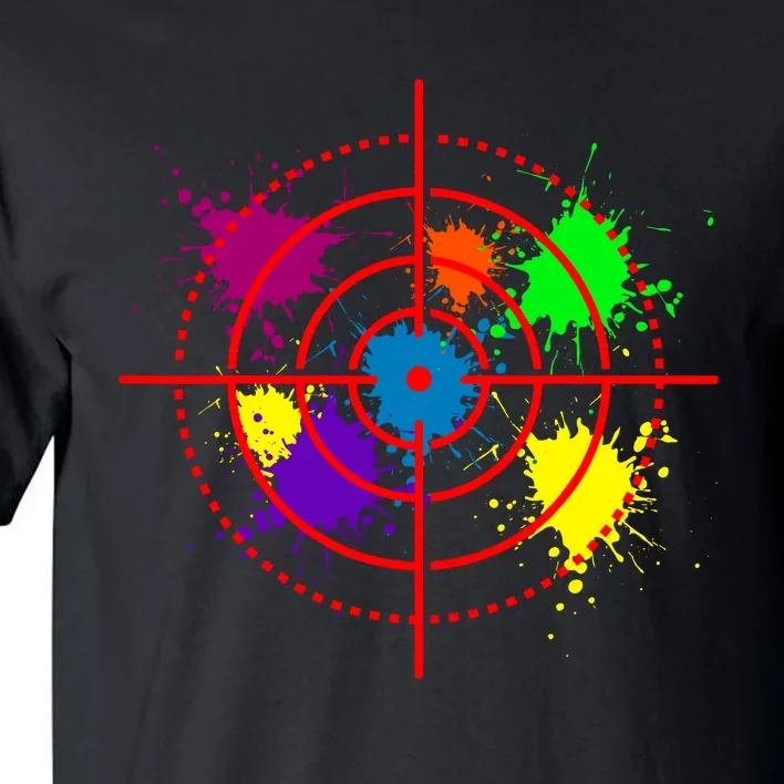 Paintball Target Shooting Sport Paintballer Air Gun Paint Tall T-Shirt