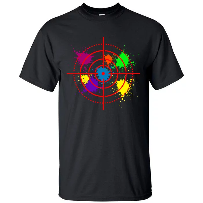 Paintball Target Shooting Sport Paintballer Air Gun Paint Tall T-Shirt