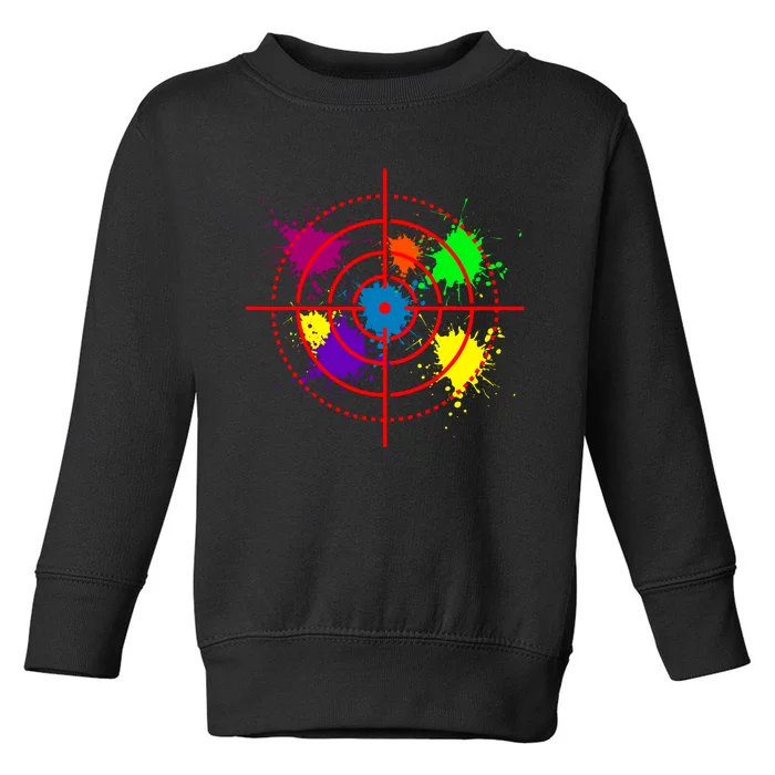 Paintball Target Shooting Sport Paintballer Air Gun Paint Toddler Sweatshirt