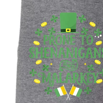 Prone To Shenanigans And Malarkey Funny St Patricks Day Doggie 3-End Fleece Hoodie