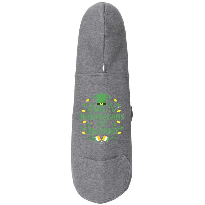 Prone To Shenanigans And Malarkey Funny St Patricks Day Doggie 3-End Fleece Hoodie