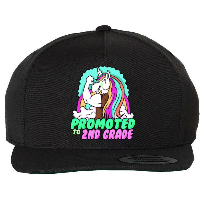 Promoted To Second Grade Graduation Teacher Unicorn Funny Gift Wool Snapback Cap