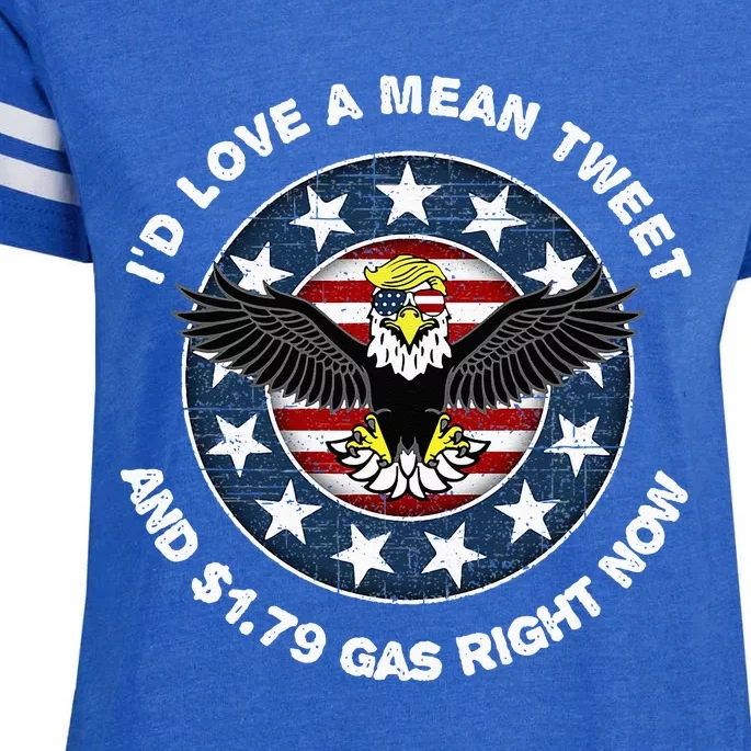 Pro Trump Supporter Id Love a Mean Tweet Gas Prices Enza Ladies Jersey Football T-Shirt