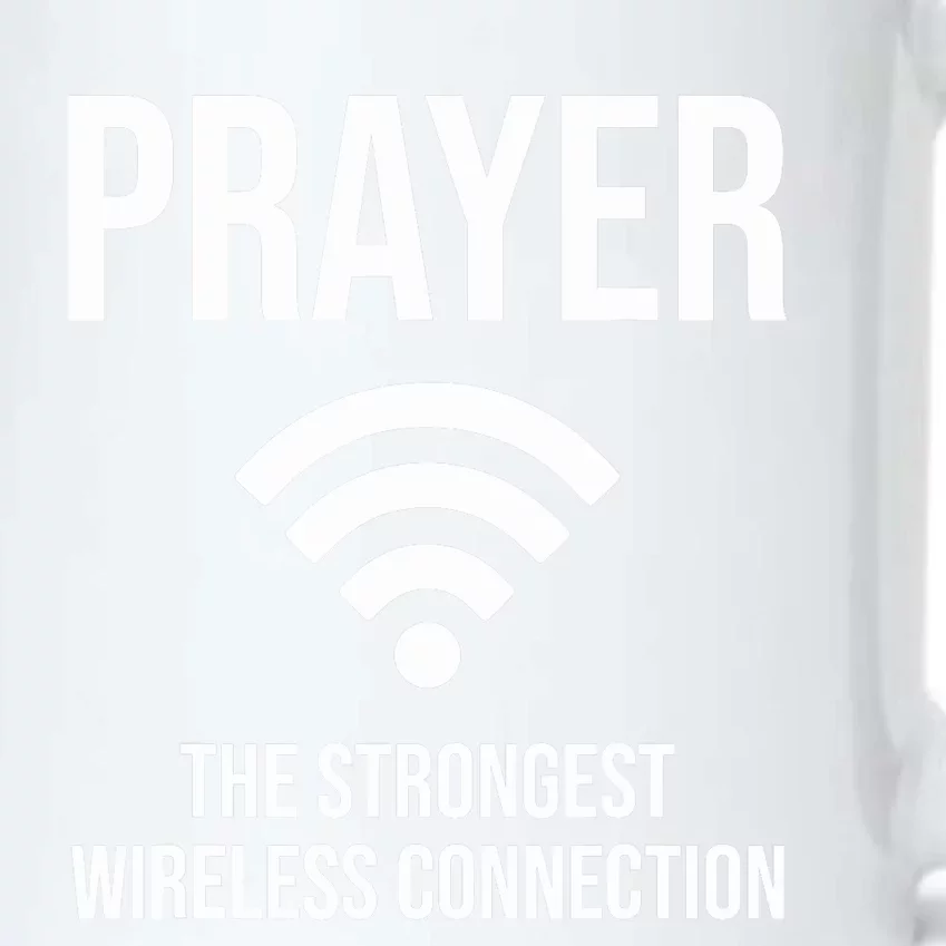 Prayer The Strongest Wireless Connection Funny Black Color Changing Mug