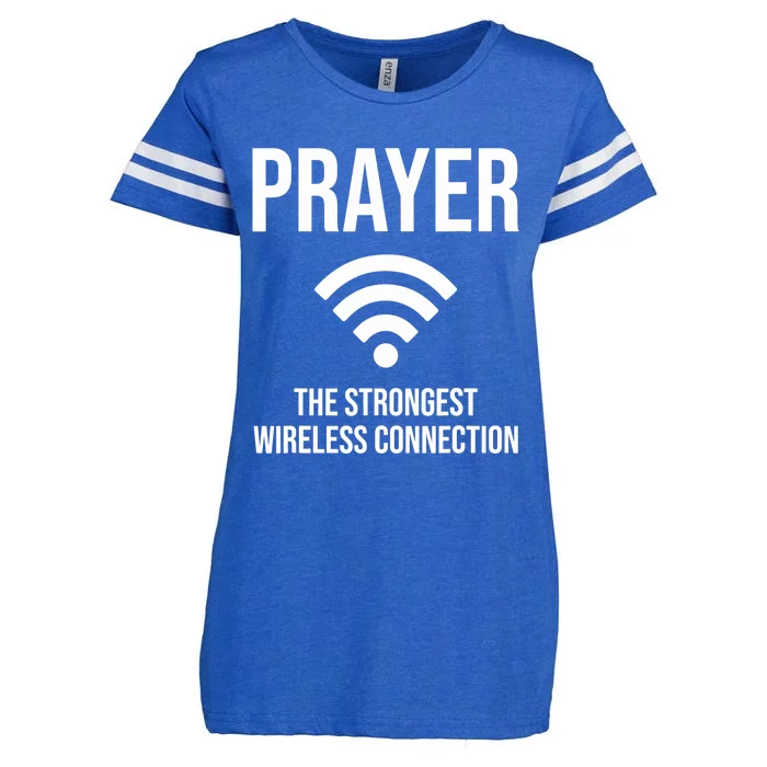 Prayer The Strongest Wireless Connection Funny Enza Ladies Jersey Football T-Shirt