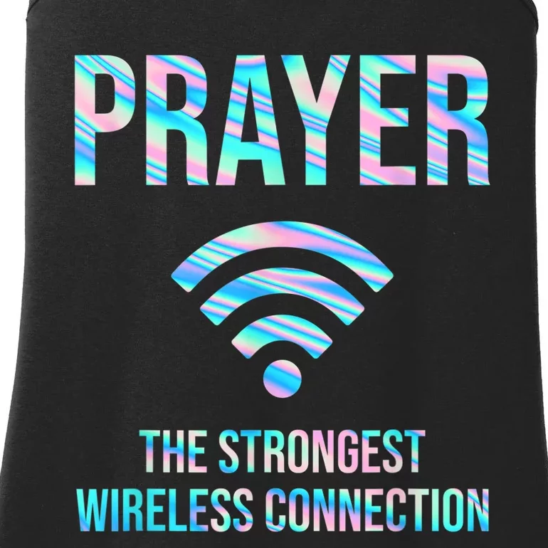 Prayer The Strongest Wireless Connection Funny Ladies Essential Tank