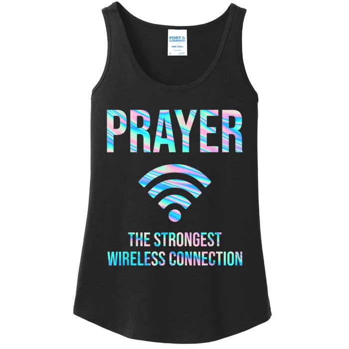 Prayer The Strongest Wireless Connection Funny Ladies Essential Tank