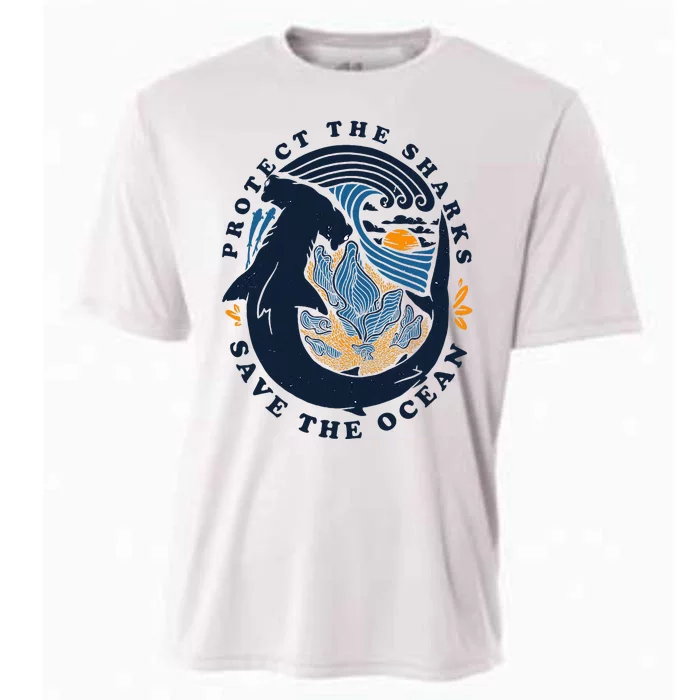 Protect The Shark Save The Ocean Save Ocean Animals Cooling Performance Crew T-Shirt