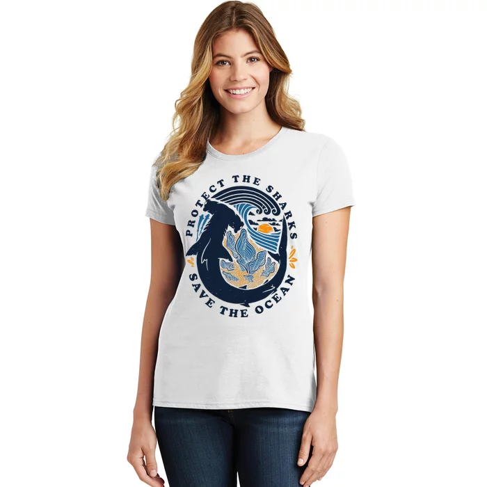 Protect The Shark Save The Ocean Save Ocean Animals Women's T-Shirt