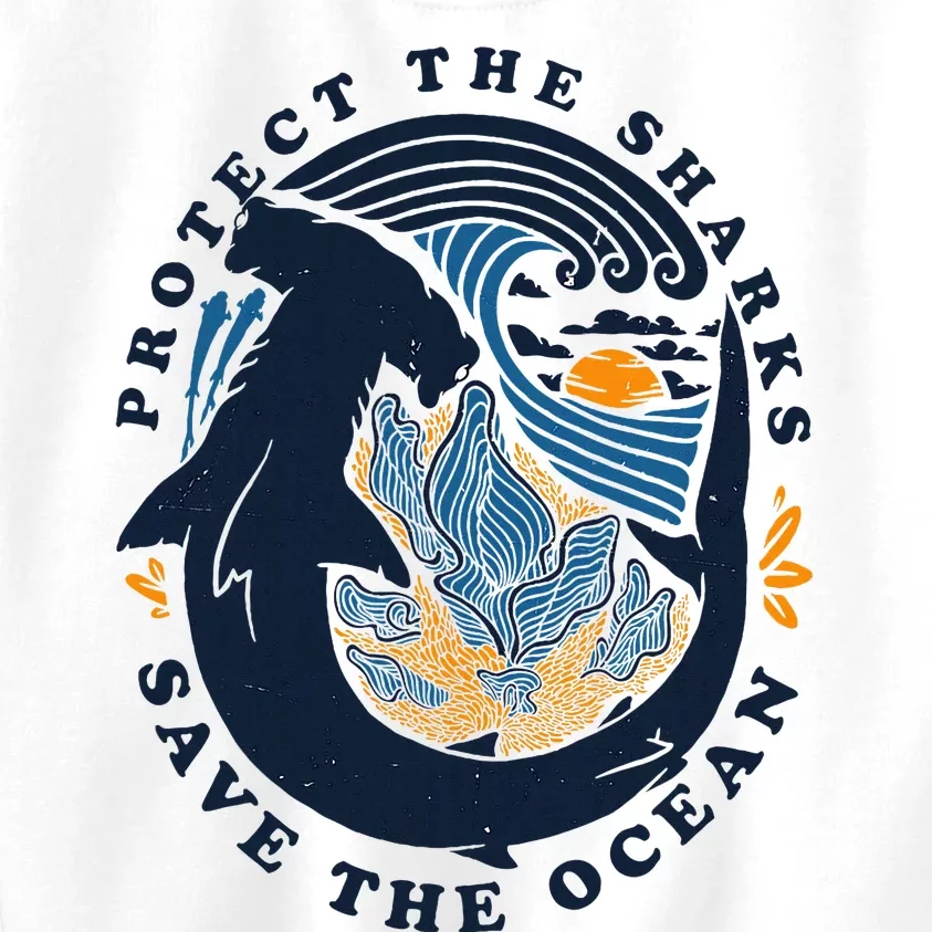 Protect The Shark Save The Ocean Save Ocean Animals Kids Sweatshirt