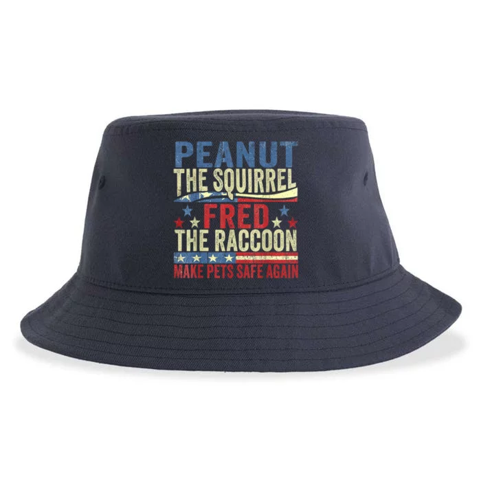 Peanut The Squirrel & Fred The Raccoon Make Pets Safe Again Sustainable Bucket Hat