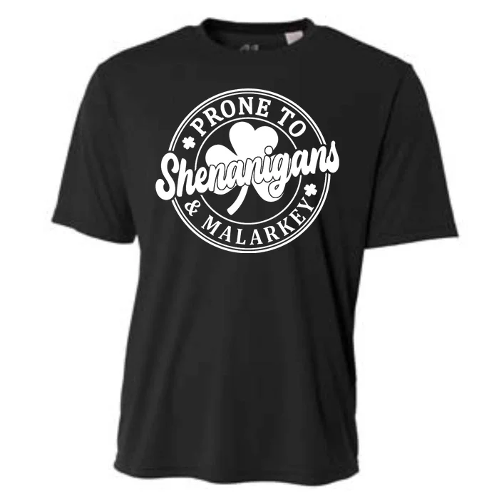 Prone To Shenanigans Malarkey St Patricks Day Cooling Performance Crew T-Shirt