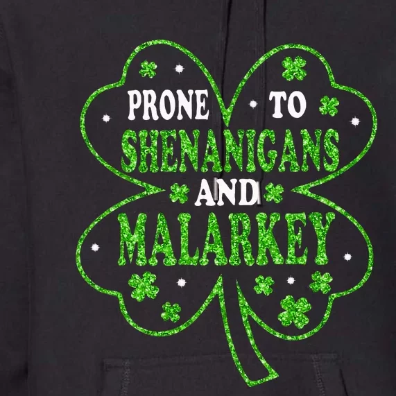 Prone To Shenanigans And Malarkey St Patricks Day Premium Hoodie