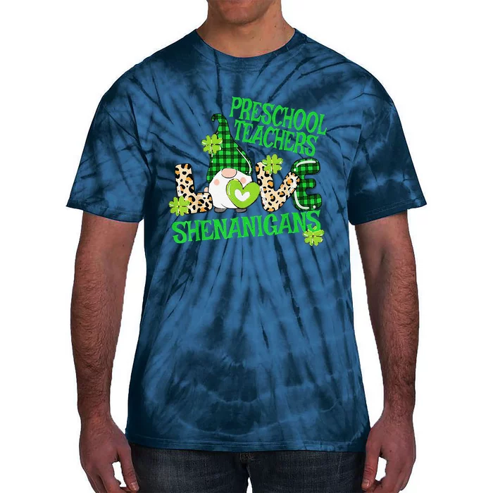 Preschool Teacher St Patricks Day PreK Shenanigans LOVE Tie-Dye T-Shirt