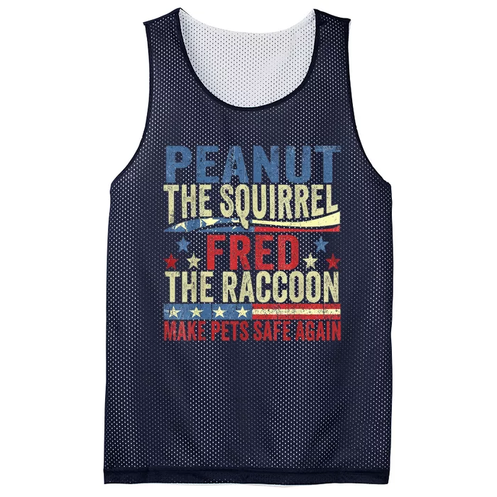 Peanut The Squirrel & Fred The Raccoon Make Pets Safe Again Mesh Reversible Basketball Jersey Tank