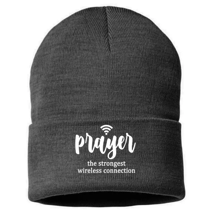 Prayer The Strongest Wireless Connection Sustainable Knit Beanie