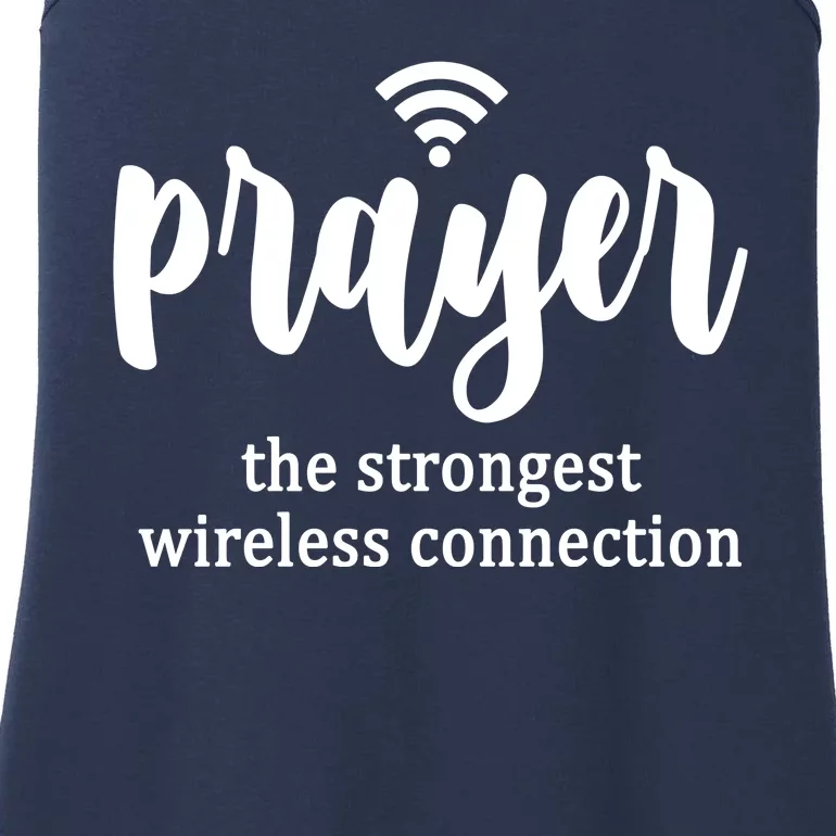 Prayer The Strongest Wireless Connection Ladies Essential Tank