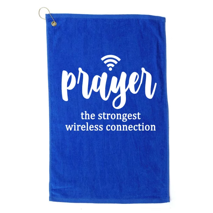 Prayer The Strongest Wireless Connection Platinum Collection Golf Towel