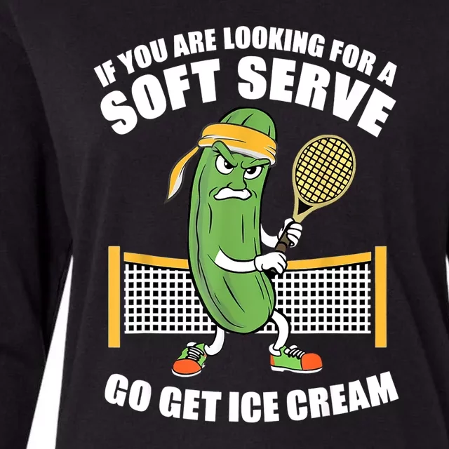 Pickle Tennis Soft Serve Ice Cream Funny Pickleball Playing Gift Womens Cotton Relaxed Long Sleeve T-Shirt