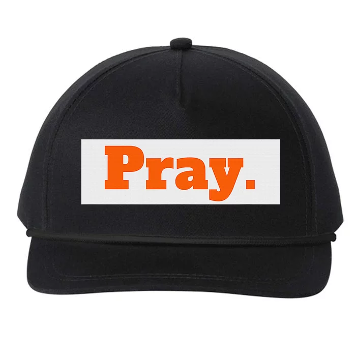 Pray Trendy 's Graphic Spiritual Christian Snapback Five-Panel Rope Hat