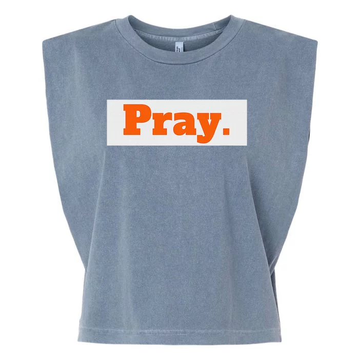 Pray Trendy 's Graphic Spiritual Christian Garment-Dyed Women's Muscle Tee