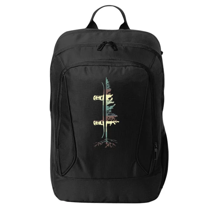 Pine Tree Snowboard Snowboarding Gift City Backpack