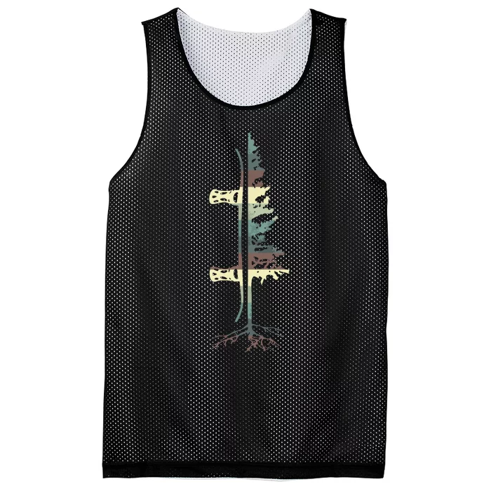 Pine Tree Snowboard Snowboarding Gift Mesh Reversible Basketball Jersey Tank